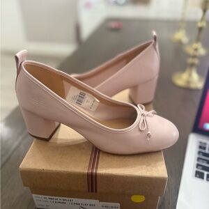 Anthropologie maeve ballet heels in pink clay